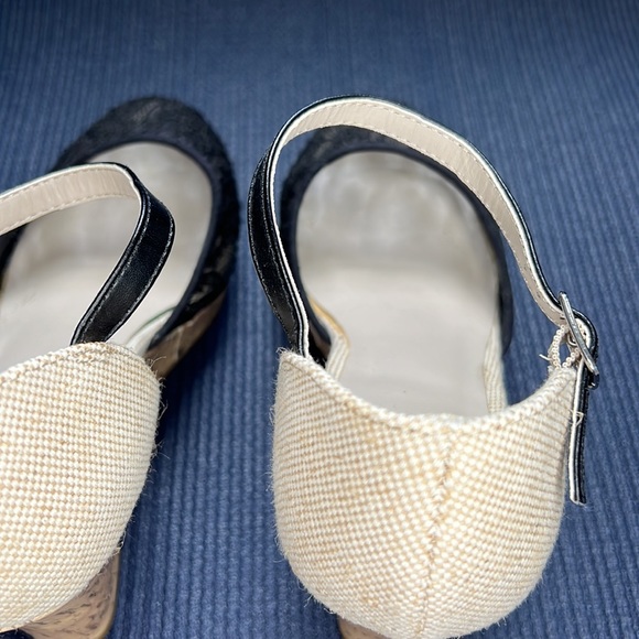 Apt. 9 Black Lace Closed Toe Platform Espadrille Wedge Sandals | EUC Size 8.5 - Picture 8 of 14